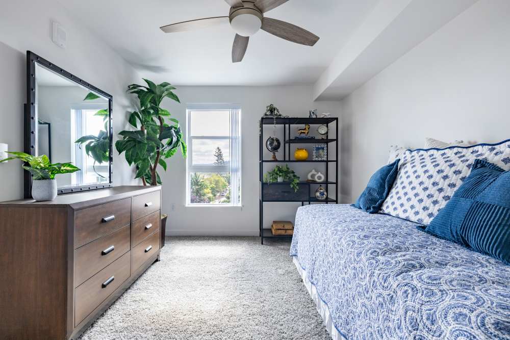 Phot of furnished apartment bedroom at Traditions at Hazelwood in Portland, Oregon