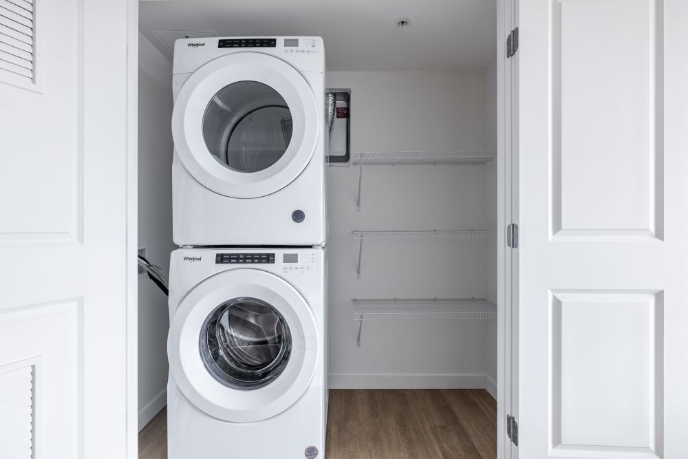 Photo of full sized, in-unit laundry at Traditions at Hazelwood in Portland, Oregon