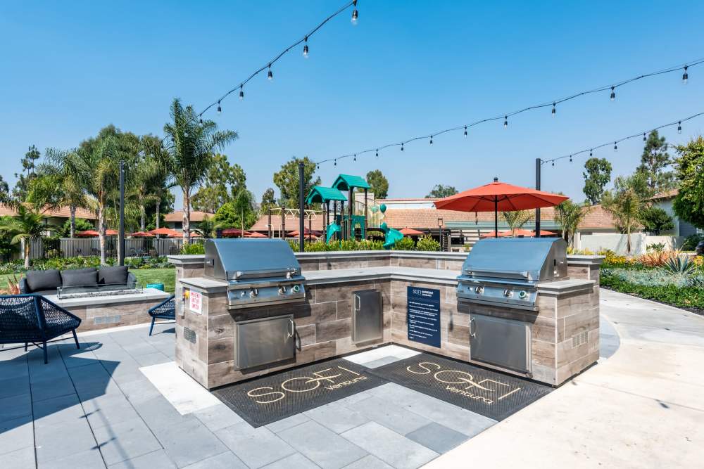  An outdoor barbeque grills setup at Sofi Ventura in Ventura, California