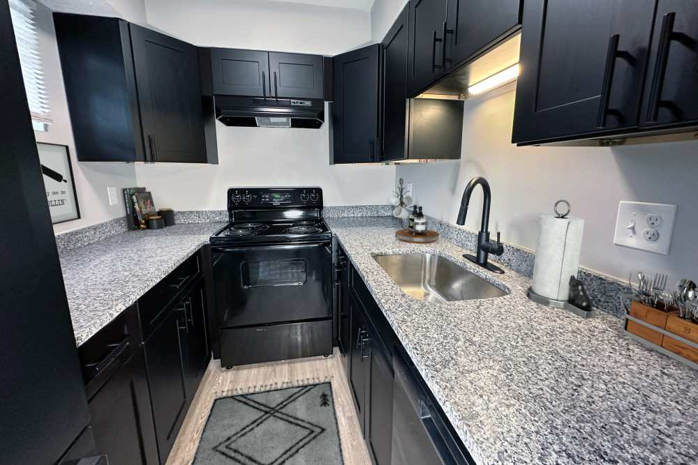 Unit kitchen at Cornerstone Crossing in Columbus, Ohio