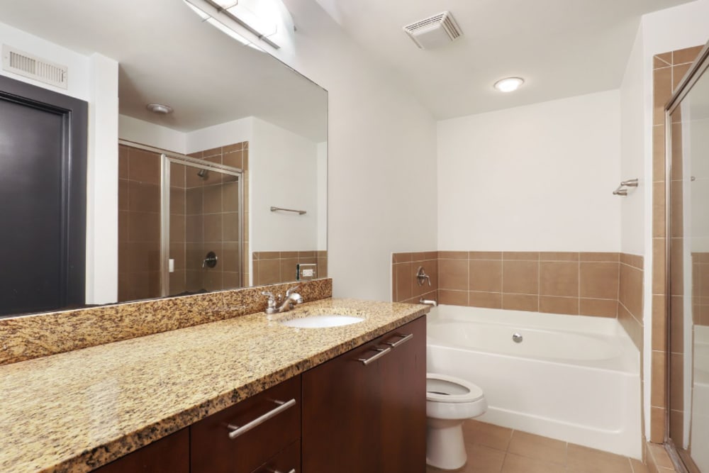 Bathroom at 17th Street Lofts in Atlanta, Georgia