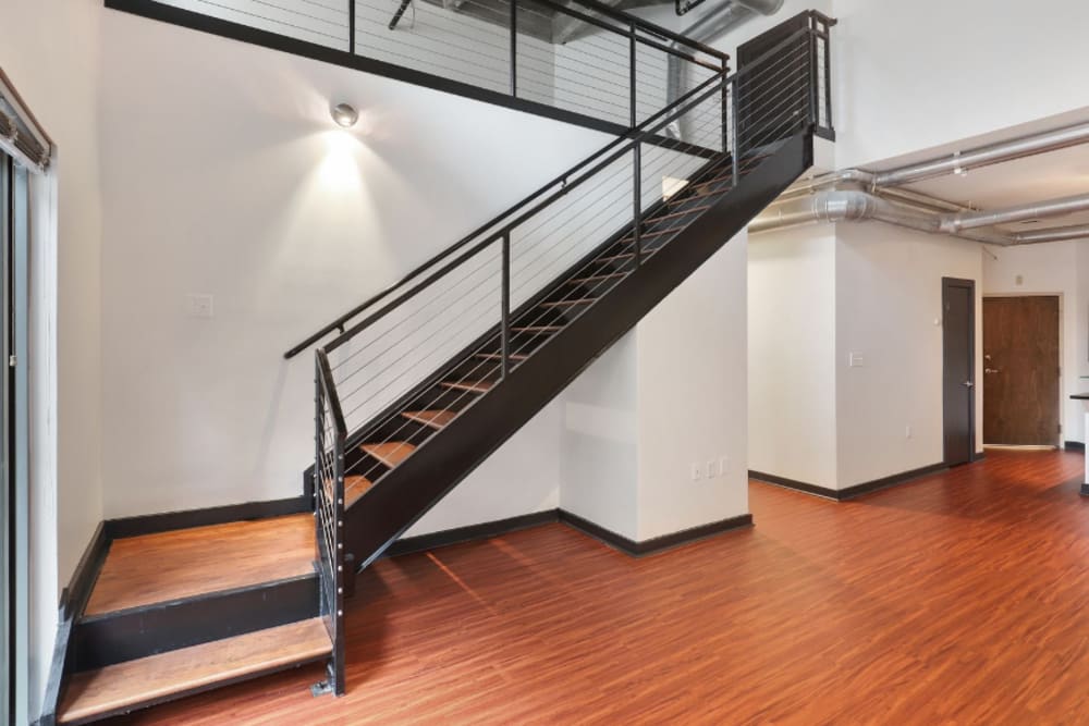  model unit living area at 17th Street Lofts in Atlanta, Georgia