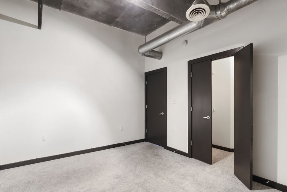  Model unit bedroom at 17th Street Lofts in Atlanta, Georgia