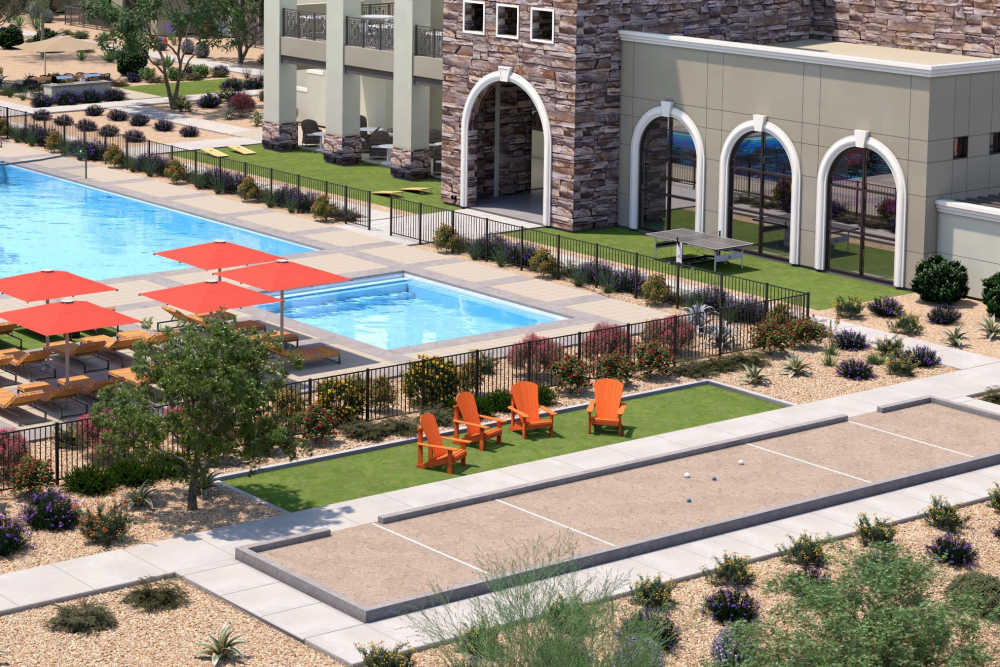 Bocce Ball Game at Tuscany at Gabriella Pointe in Gilbert, Arizona