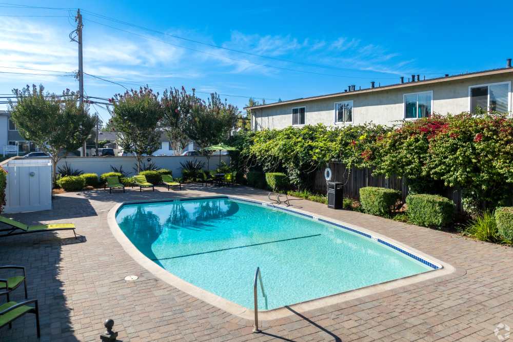  San Leandro, CA Pet-Friendly Apartments - Marina Plaza Apartments - Beautiful resort style pool area