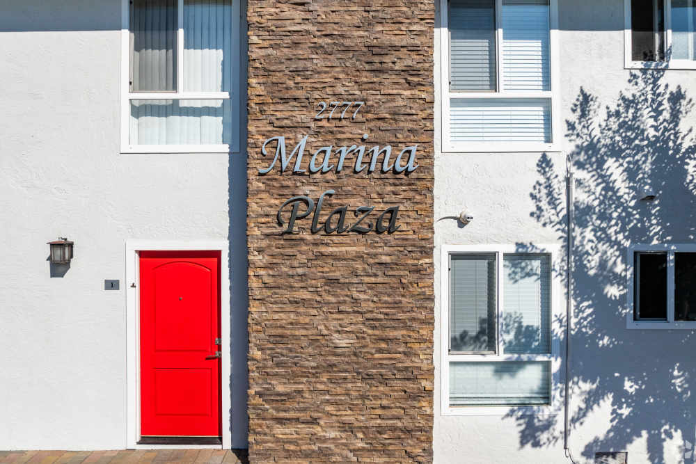 Two-Bedroom Apartments in San Leandro, CA - Marina Plaza Apartments -  Apartment Complex View, and Sidewalk Access