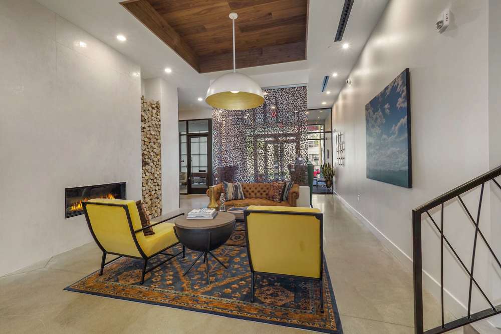 Lobby seating area at Big Sky Flats in Washington, District of Columbia