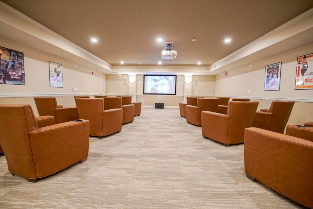 Theatre room at Harmony at Bellevue in Nashville, Tennessee