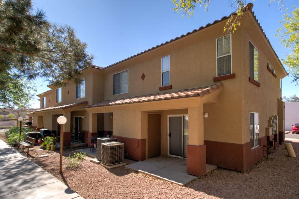 Apartments with patios at Steeple Chase Apartments in Peoria, Arizona