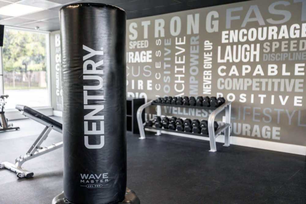 Fitness center at Sophia Square in Homestead, Florida