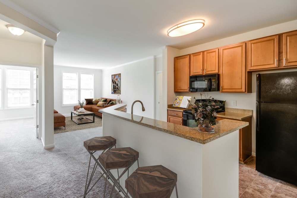 A west spacious floor plan layout at Manassas Station Apartments in Manassas, Virginia