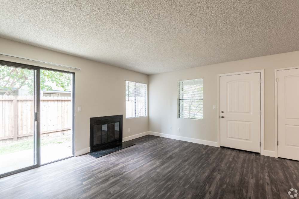 Fireplace in an apartment at Ashford Park in Sacramento, California