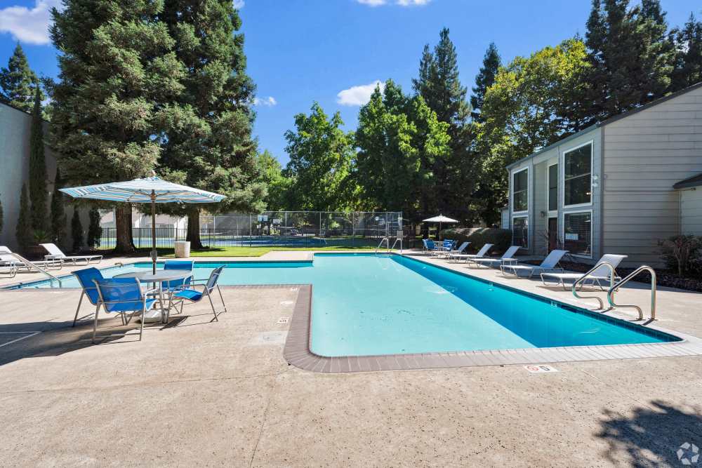Swimming pool at Ashford Park in Sacramento, California