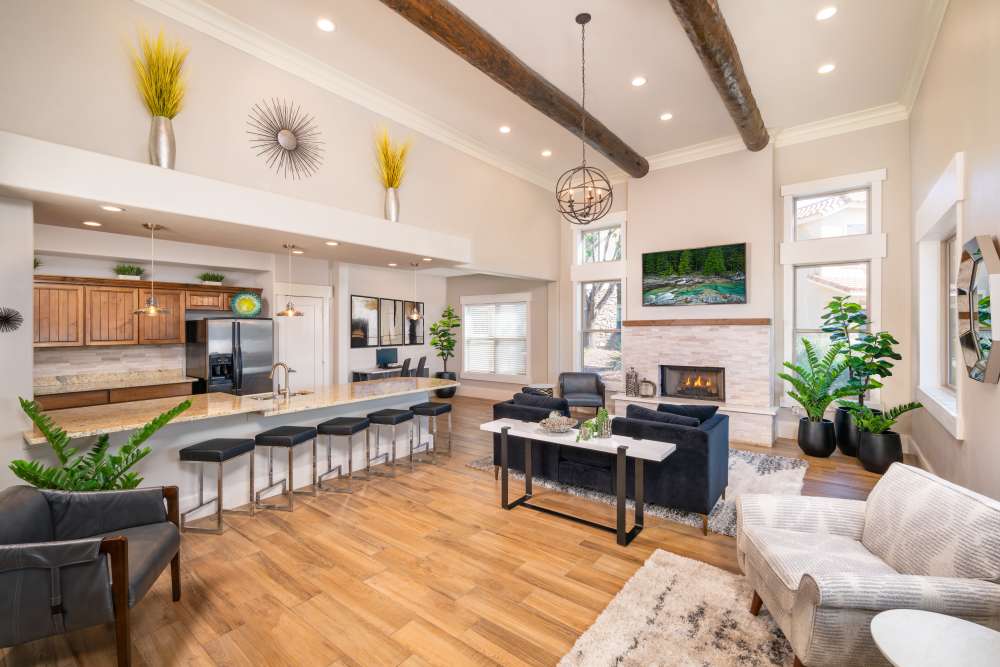 Clubhouse at apartments at Villas on Hampton Avenue in Mesa, Arizona