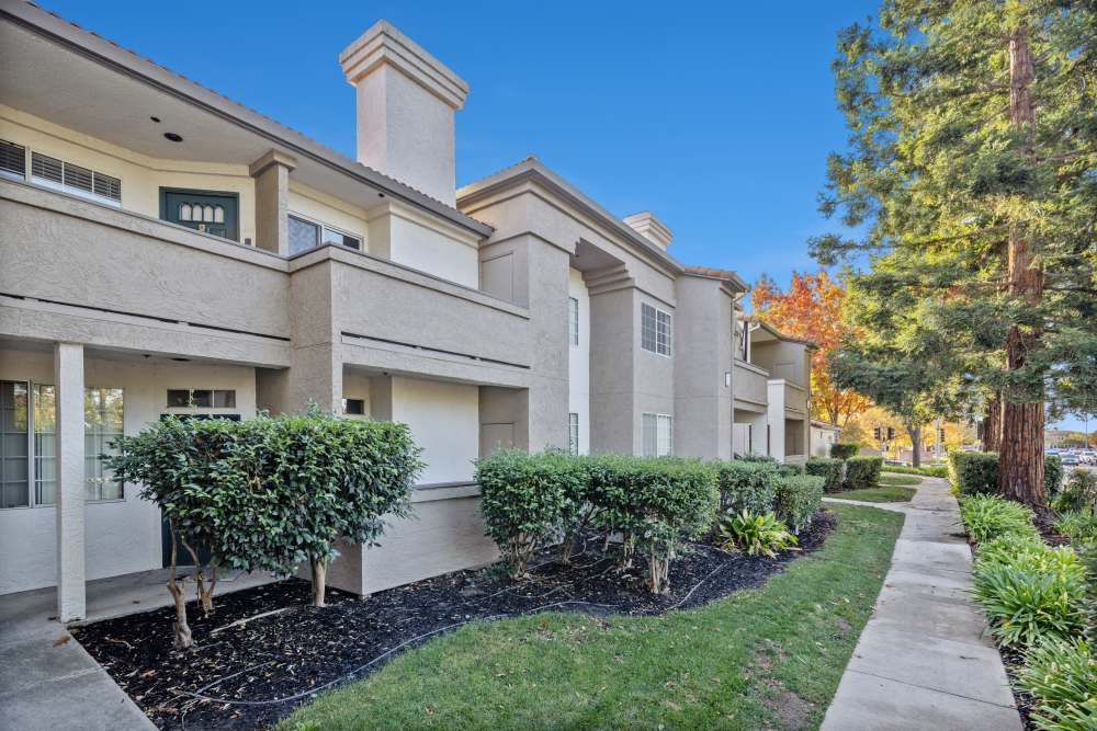 Pathway along the apartments at Terra at Portola Park in Livermore, California