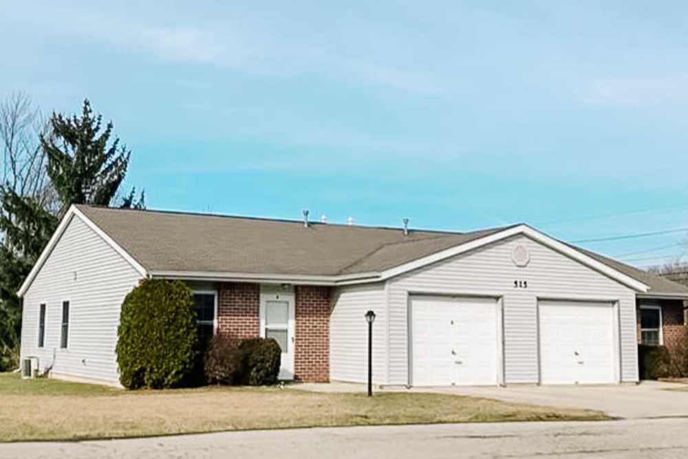 Building with garage at West Elm Villas in Wauseon, Ohio