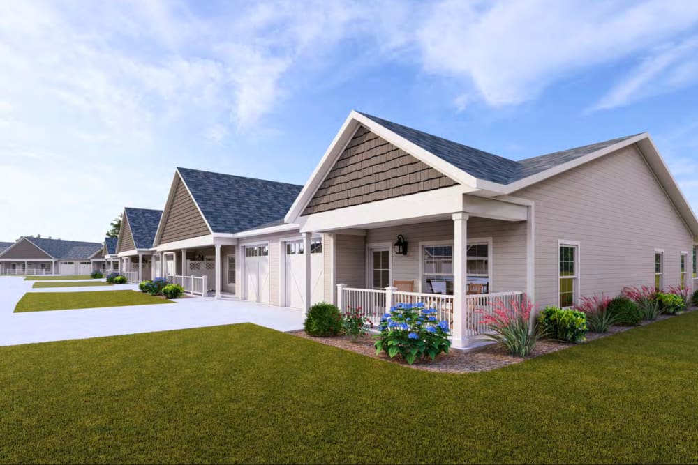 exterior view of independent living residences at Legacy Living Defiance in Defiance, Ohio
