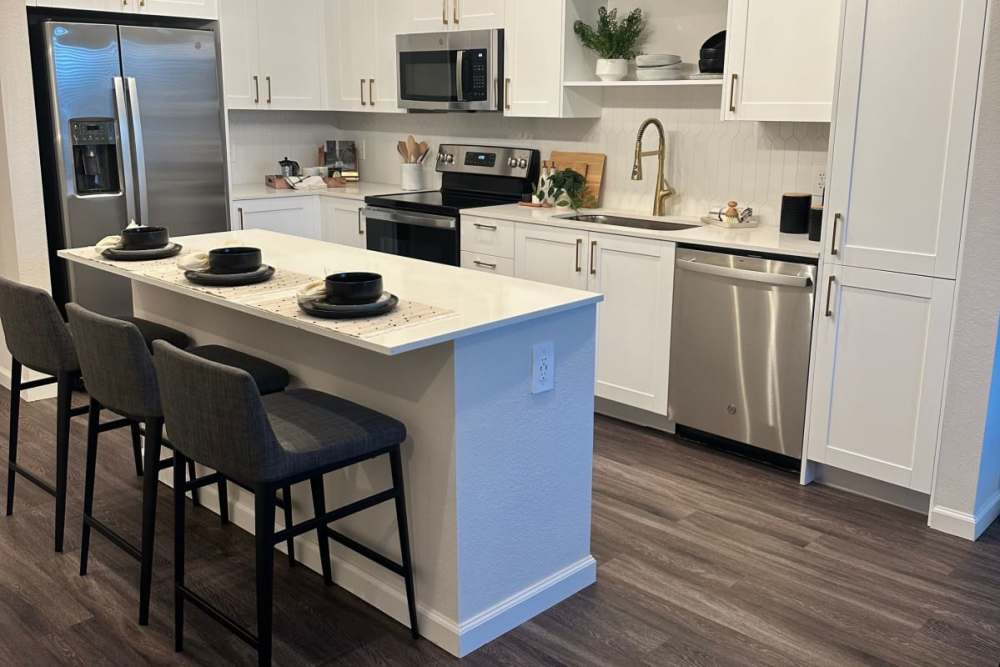 Model kitchen at Indigo Stuart in Stuart, Florida