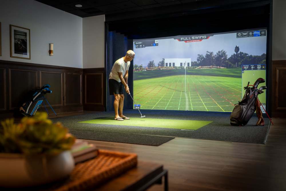 Indoor Golf Simulator Room at Amira Minnetonka in Minnetonka, Minnesota
