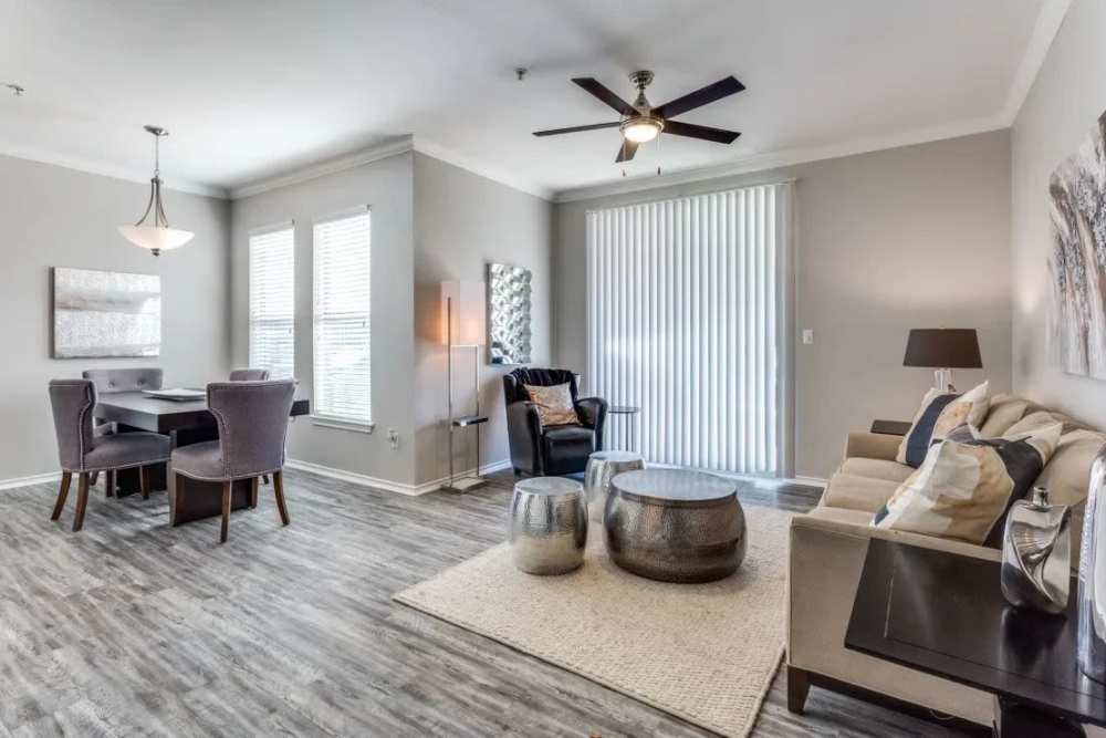Apartment Model living room at Oakville Apartments in Austin, Texas