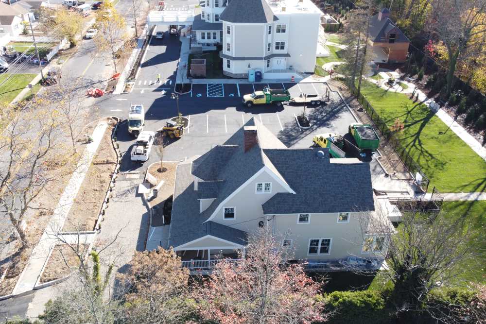 Side aerial shot at Netherbay at Bay Shore in Bay Shore, New York