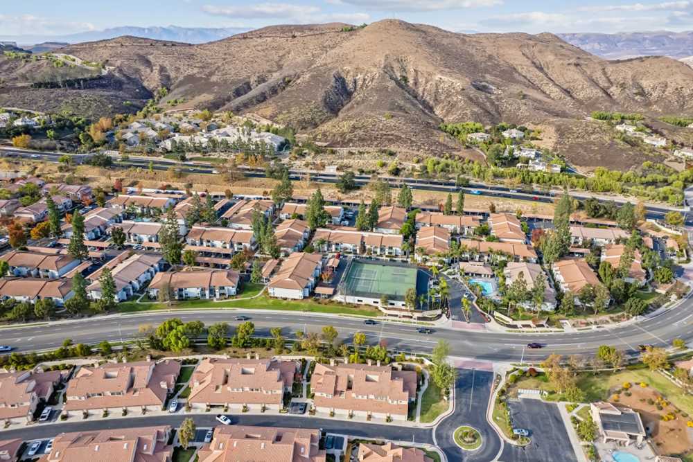 Bird's Eye View of Apartments at Sofi at Wood Ranch in Simi Valley, California