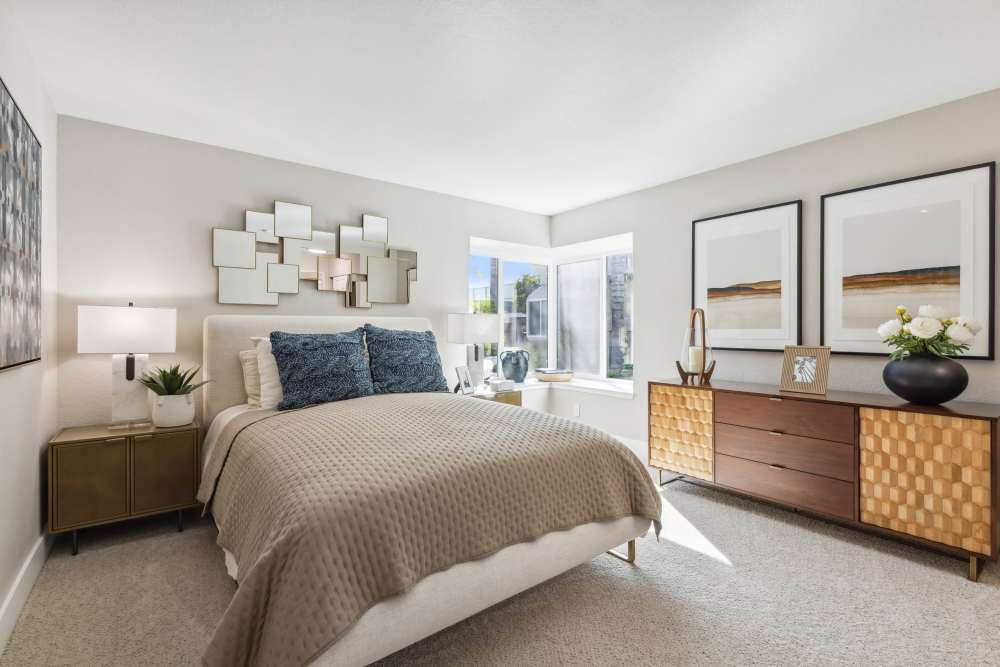 Cozy Carpeted Bedroom at Sofi at Wood Ranch in Simi Valley, California