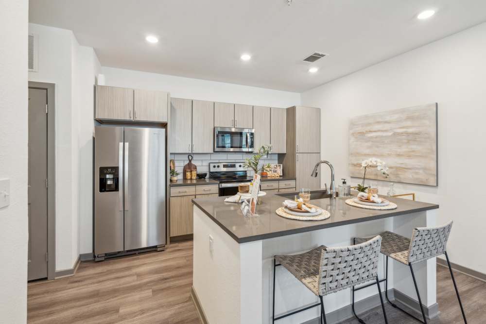 Kitchen in a model home at Taylor Farms in Charlotte, North Carolina
