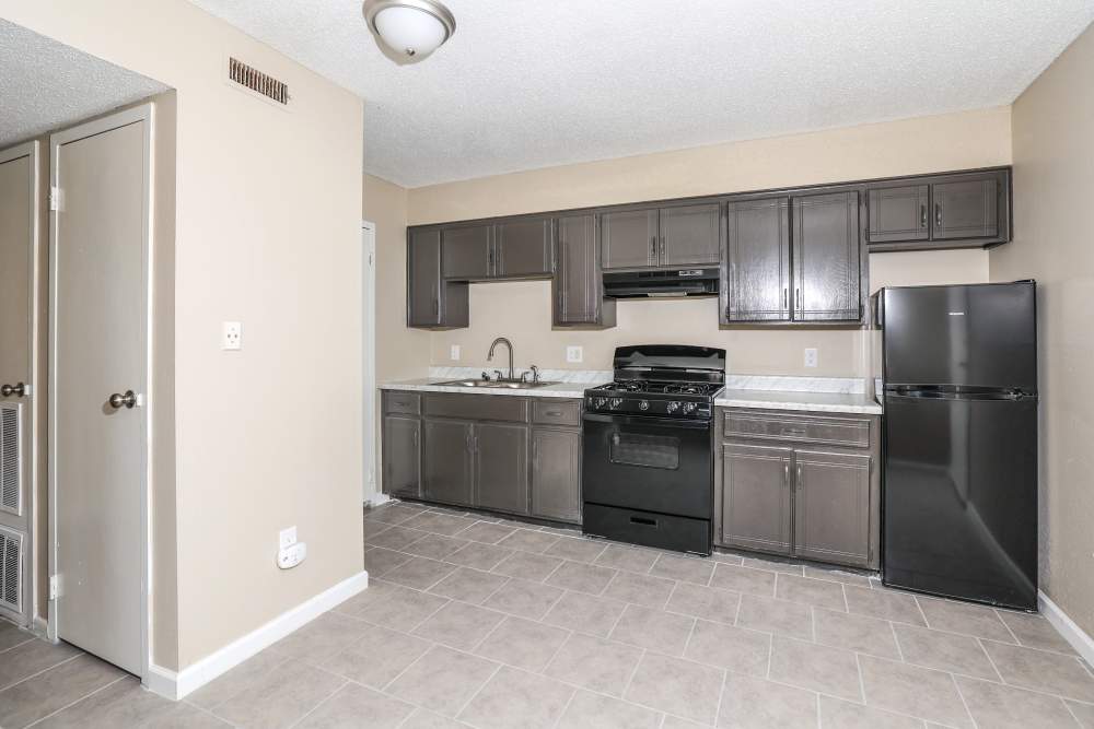Kitchen in a model home at Carleton Crossing in Stillwater, Oklahoma