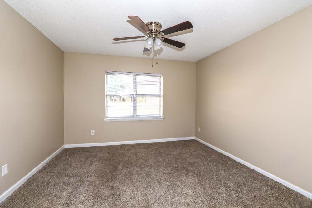 Ceiling fan in a room at Carleton Crossing in Stillwater, Oklahoma