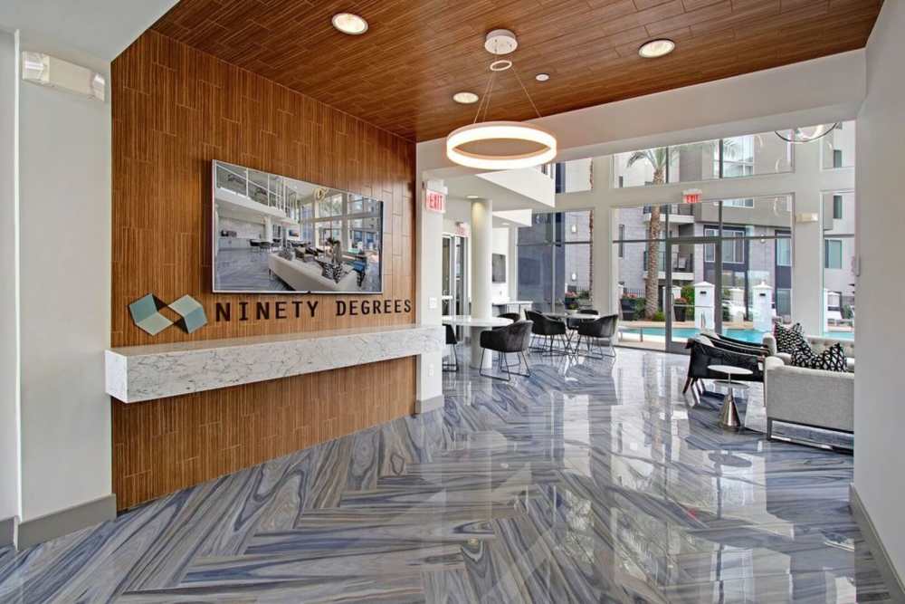 Clubhouse entrance area at Ninety Degrees in Phoenix, Arizona 