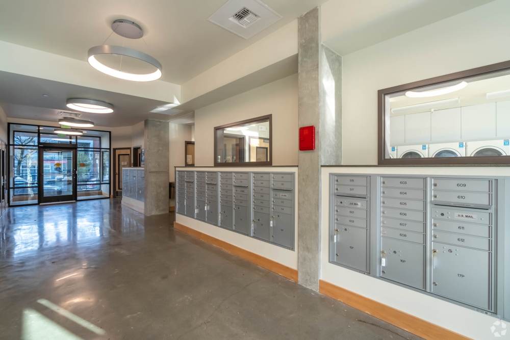 Mail room in Bryant Manor in Seattle, Washington