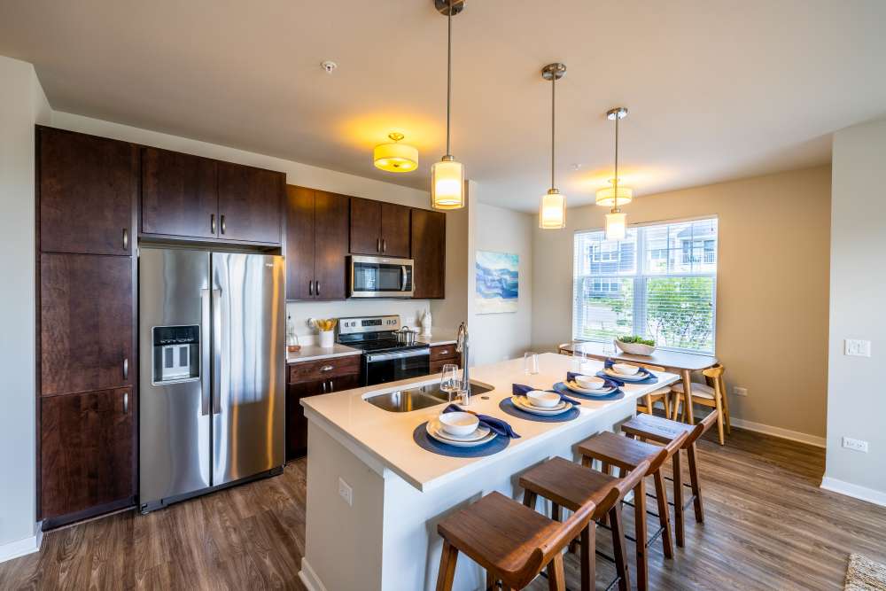kitchen at The Bluffs in Romeoville, Illinois