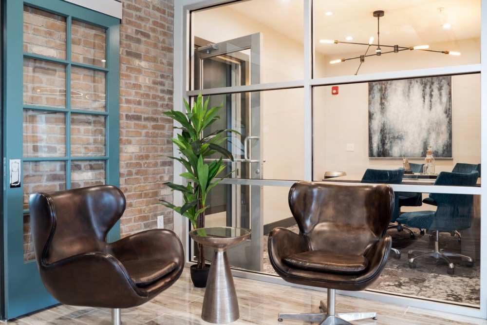 trendy chairs in the lobby at ((location_name}} in Avon, IN