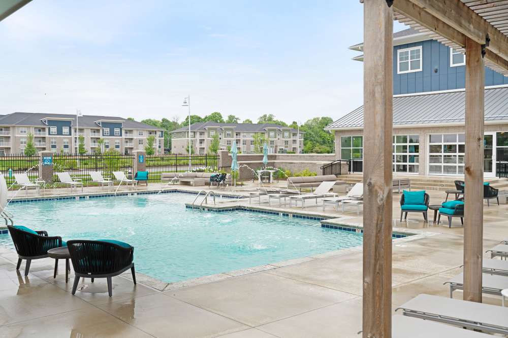 pool and seating at ((location_name}} in Avon, IN