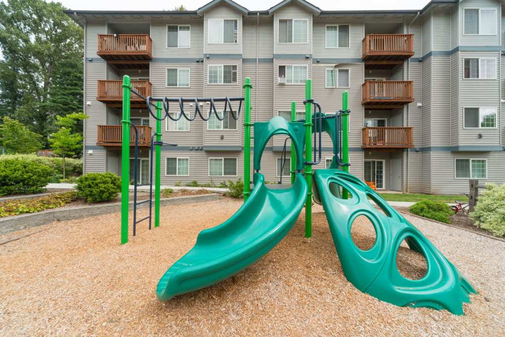 Playground facility for children at Taylor Creek Apartments in Seattle,Washington