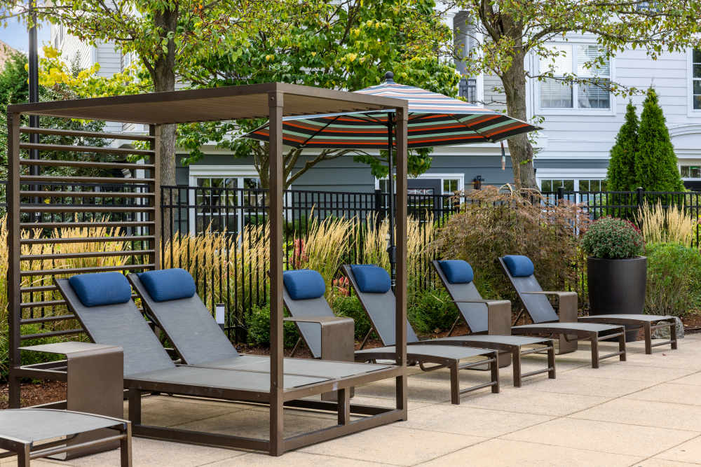 Sun Loungers at Sofi at Salem Station in Salem, Massachusetts