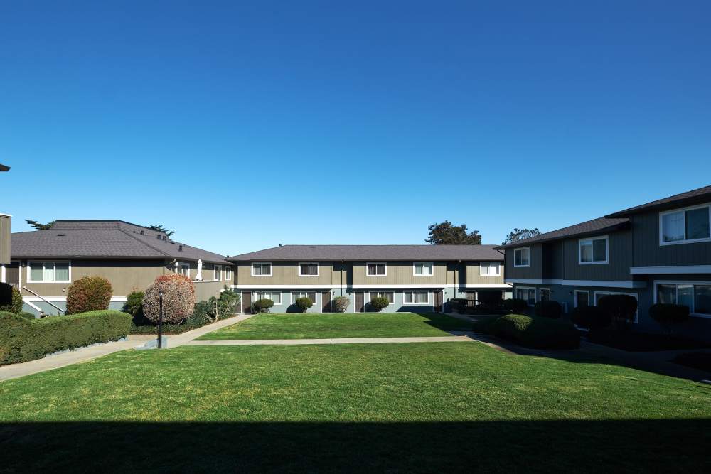 External view of the apartments at Marina Sunset in Marina, California