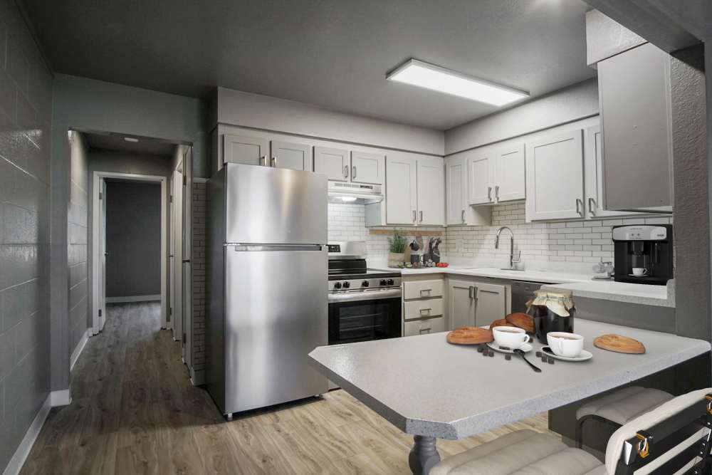 Kitchen area of Aurora Reno in Reno, Nevada