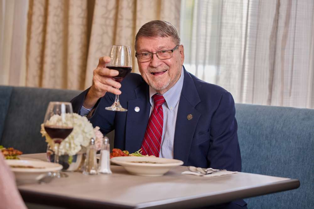 Man enjoying tea at The Barclay at Santa Rosa Beach in Santa Rosa Beach, Florida