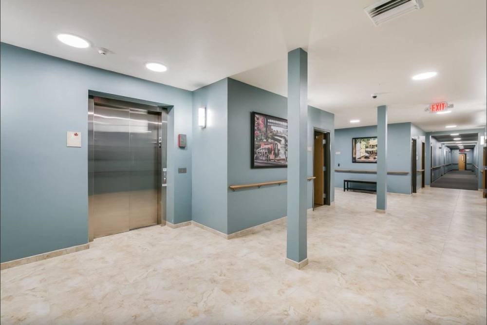 Elevator access at Novation Senior Commons in Madison, WI