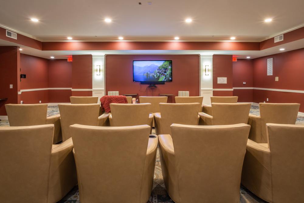 Theatre room at Harmony at Eagles Landing in McDonough, Georgia