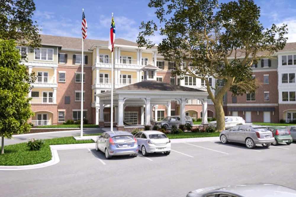 Complex exterior at Harmony at Eagles Landing in McDonough, Georgia