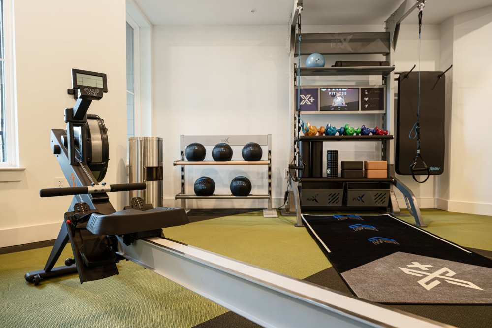 Fitness area at Westport Lofts in Belville, North Carolina
