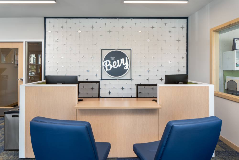 Lobby desk at ((location_name}} in Brown Deer, WI