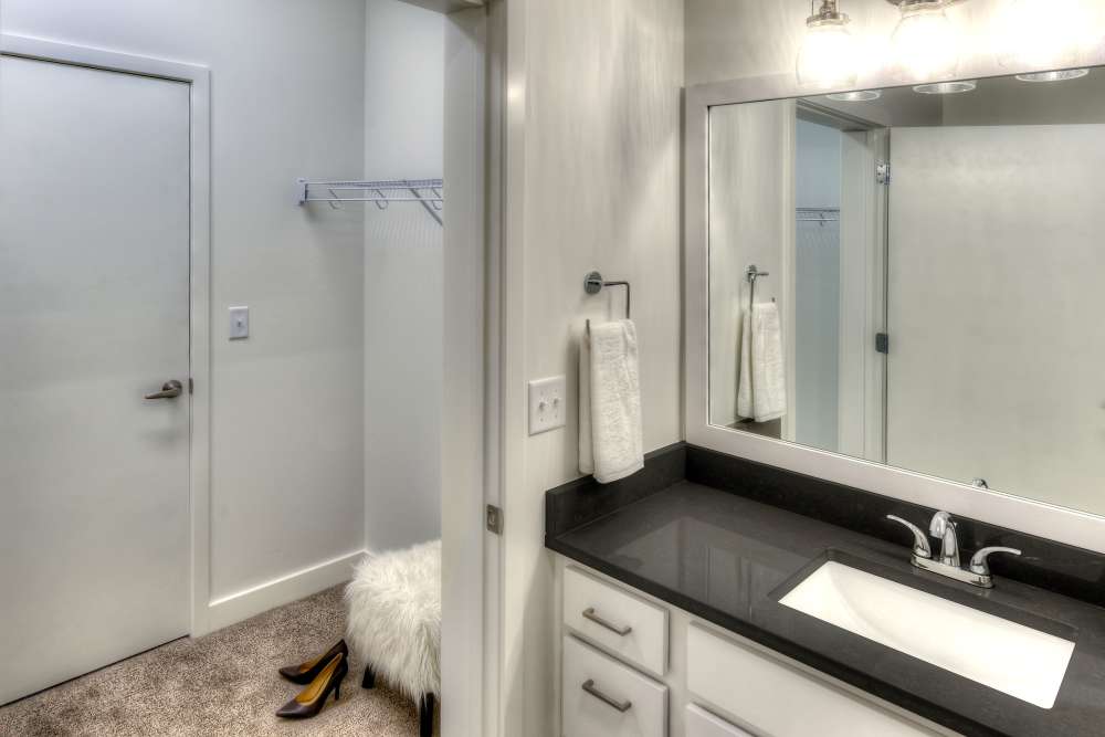 bathroom at Ellison in Des Plaines, Illinois
