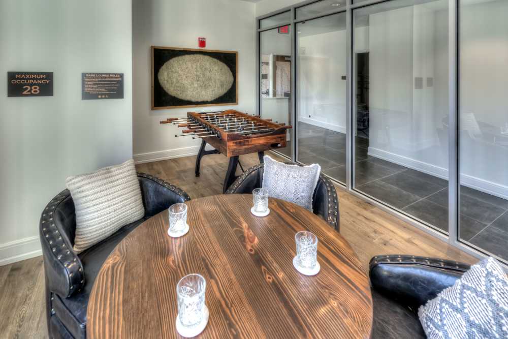 Table in game room at Ellison in Des Plaines, Illinois