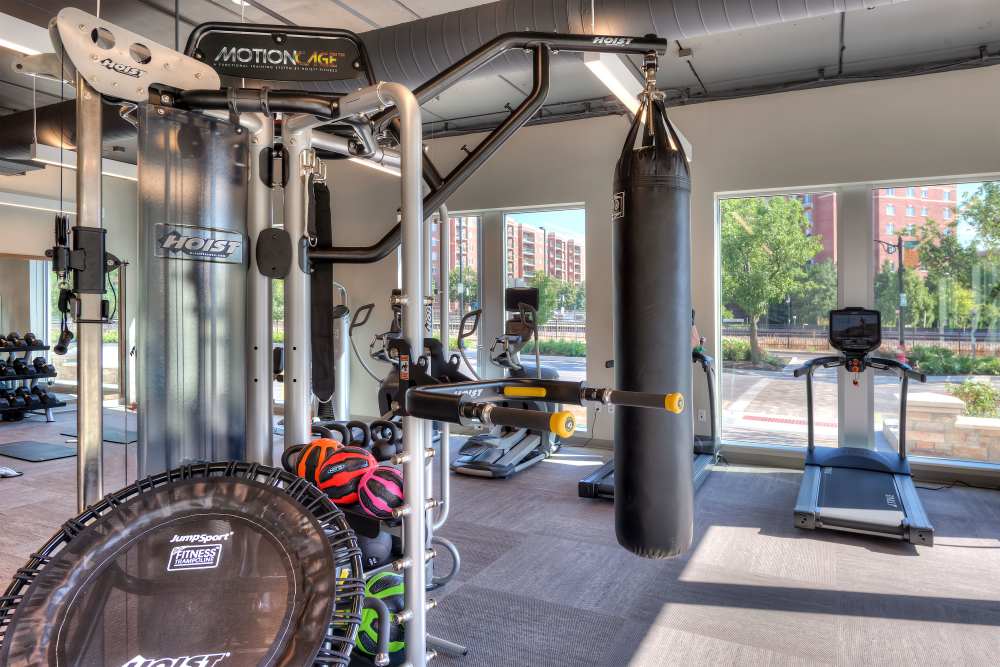 Fitness center at Ellison in Des Plaines, Illinois