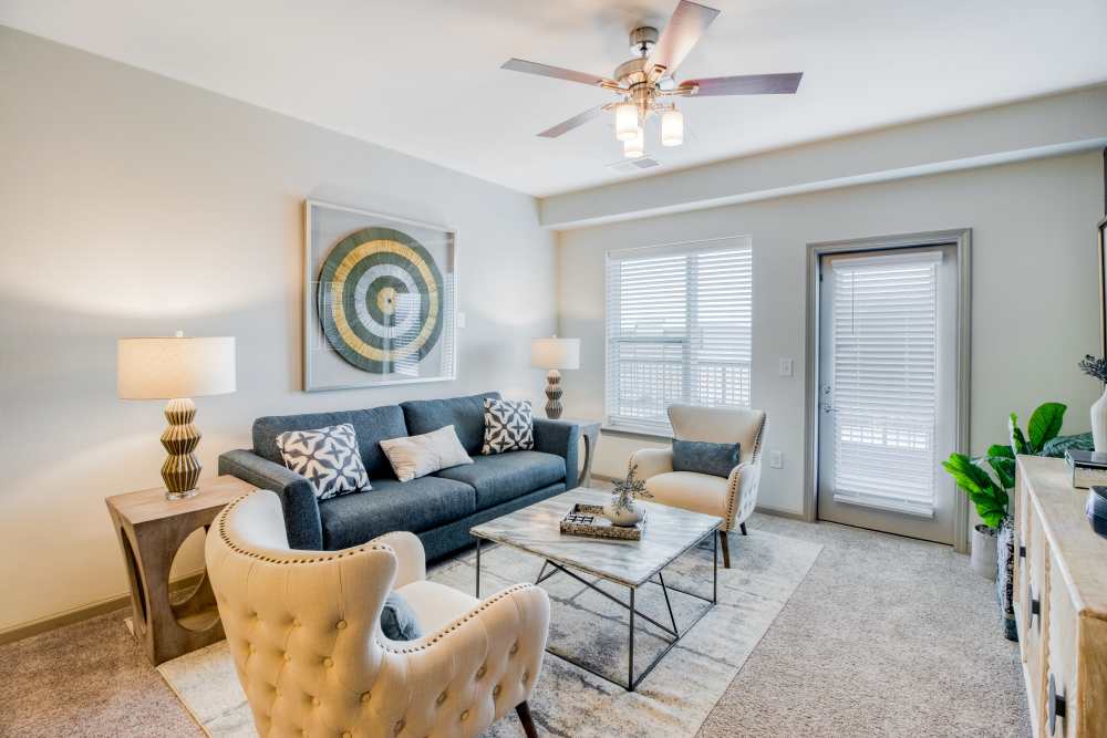 Living area at The Mark at Fishers District in Fishers, Indiana