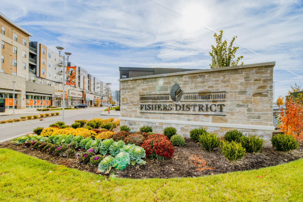signage at The Mark at Fishers District in Fishers, Indiana